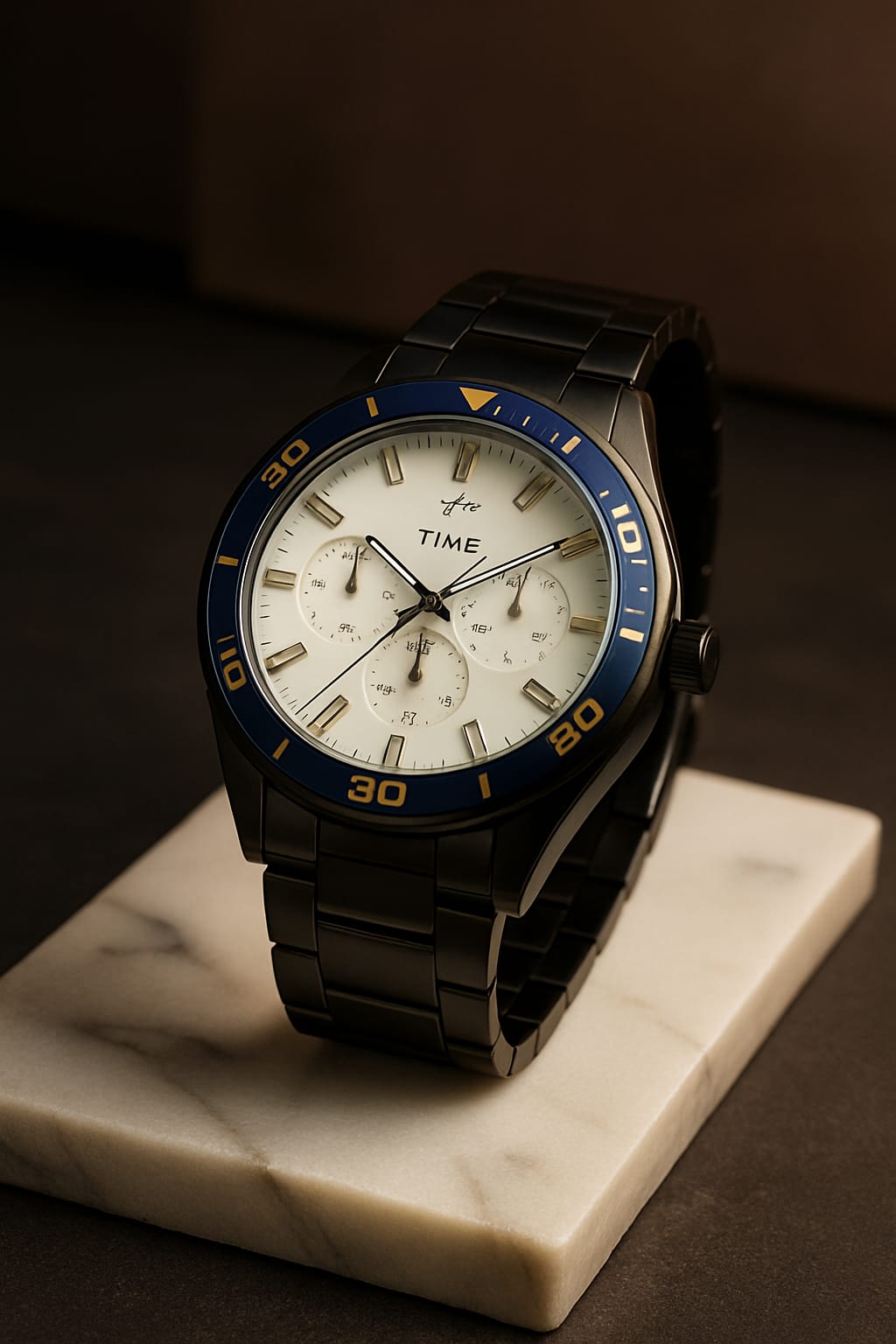 TIME Bold Series – Midnight Blue Edition | Luxury Chronograph Watch for Men