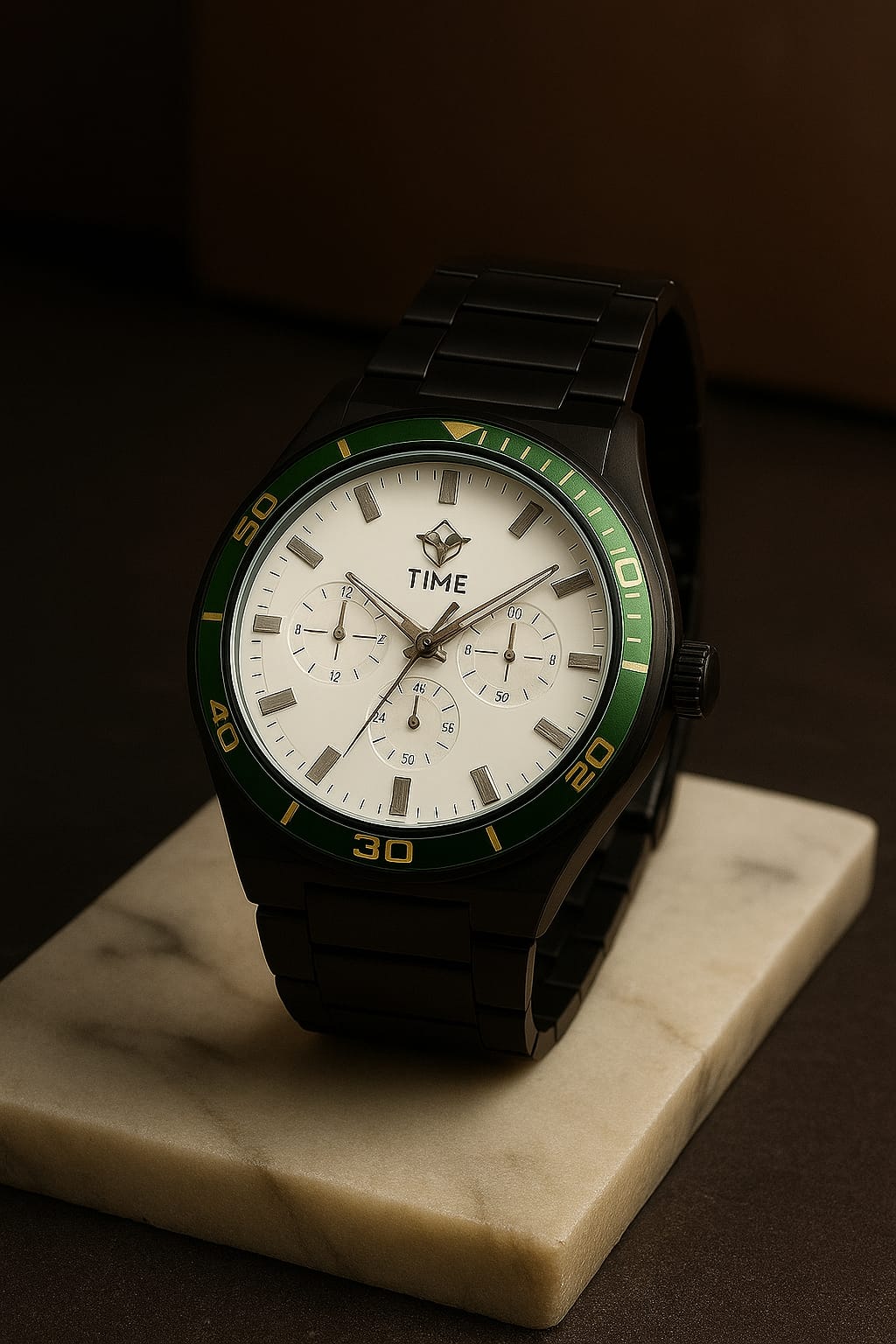 TIME Bold Series – Forest Green Edition | Men’s Chronograph Luxury Watch