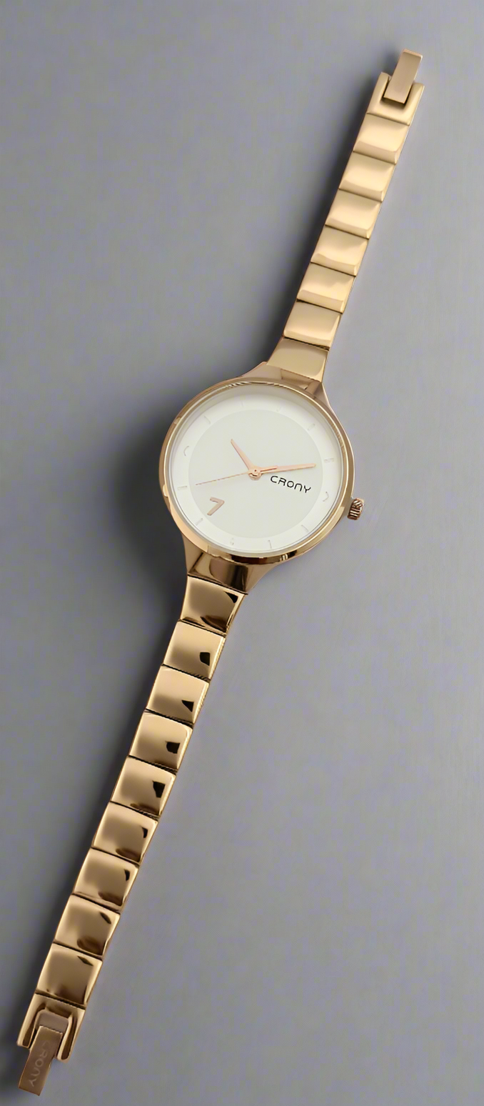 FU$ION | Crony Elegant Women’s Analog Watch – Premium Metal Strap (6 Variants)