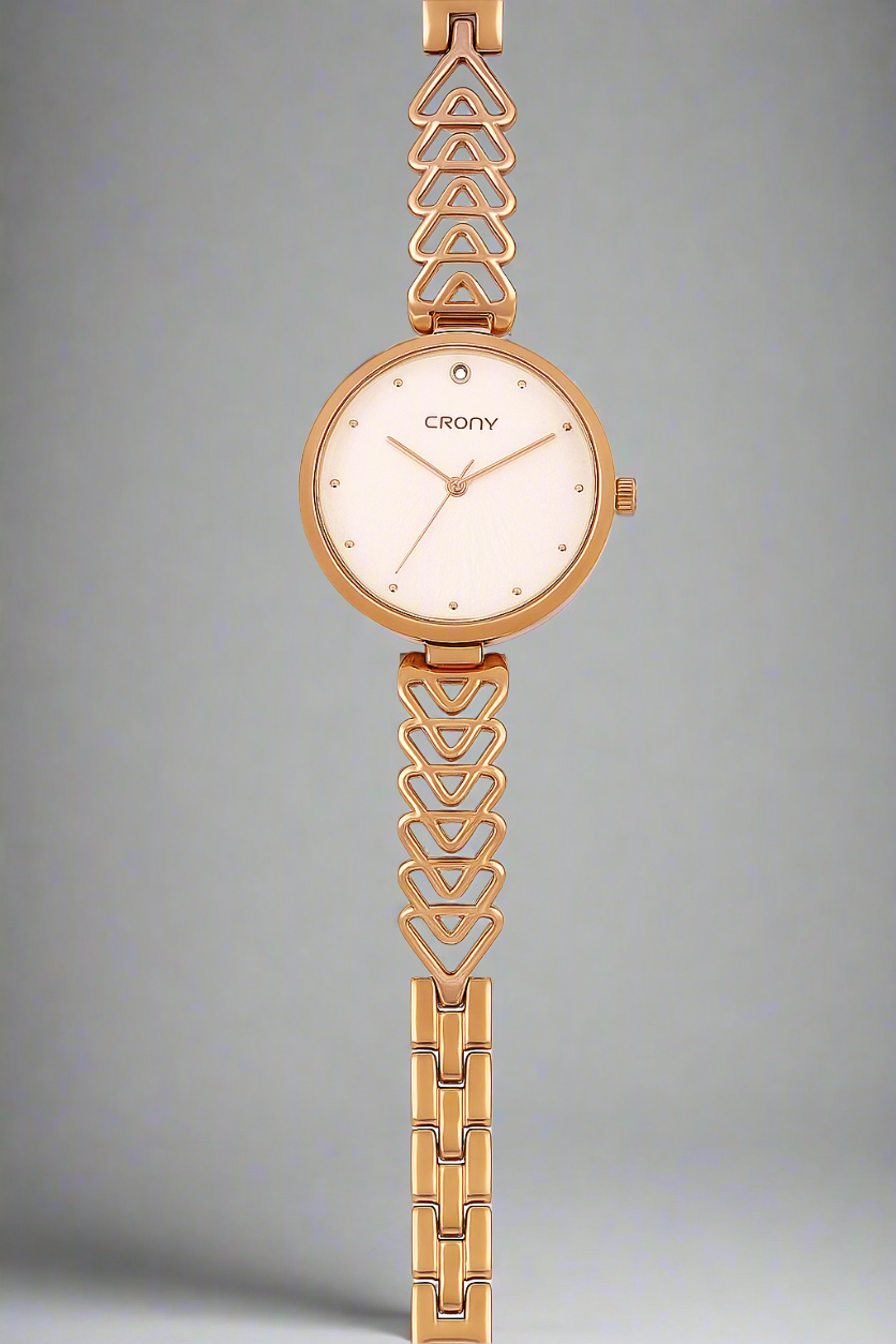 FU$ION | Crony Rose Gold Women’s Luxury Analog Watch – Stylish & Elegant