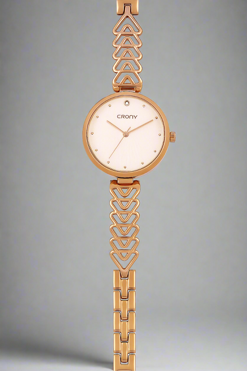 FU$ION | Crony Rose Gold Women’s Luxury Analog Watch – Stylish & Elegant