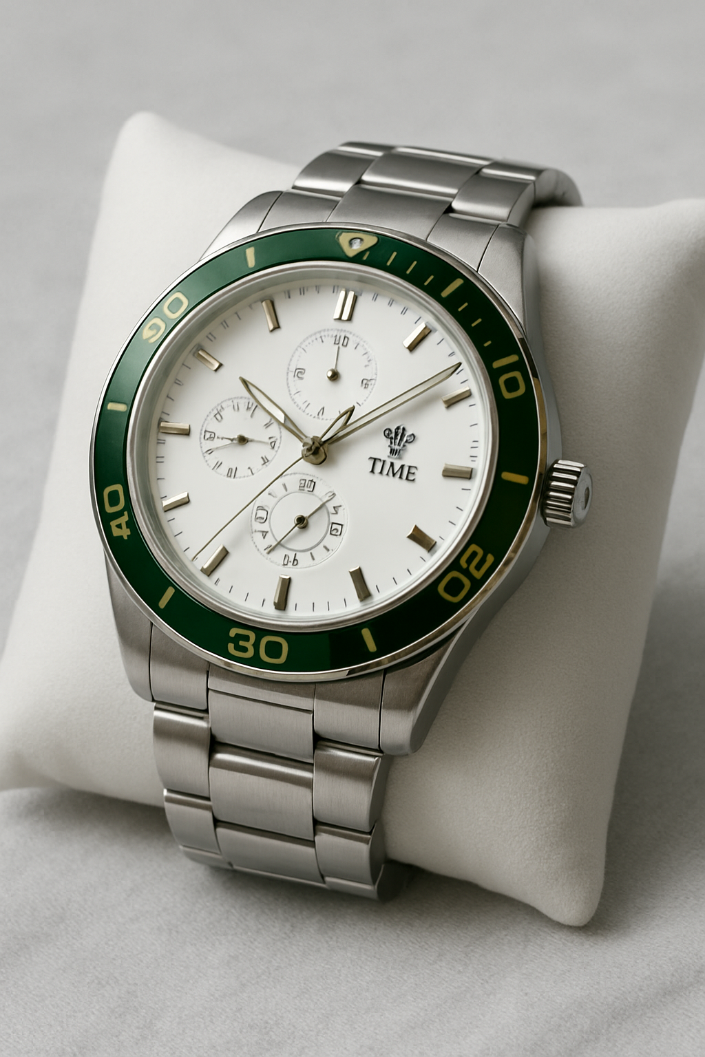 Fusion Luxury Time Bold Chronograph – Green Bezel Edition
